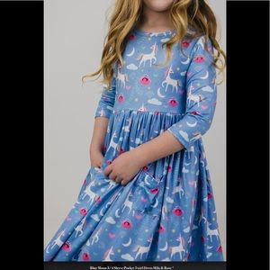 Unicorns and Rainbows Print Twirl Dress